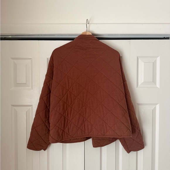 Z Supply Quilted Bomber Jacket in Rust - Picture 14 of 15